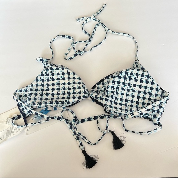 Lucky Brand Women's Reversible Bikini Swim Top Separates Swimsuit - Ink Blue NWT - Picture 5 of 5